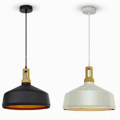 Lampadario A Sospensione Stile Industriale In Metallo Pendente A Coppa E27 A93