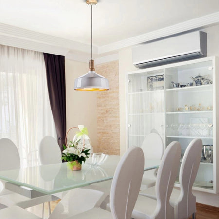 Lampadario A Sospensione Stile Industriale In Metallo Pendente A Coppa E27 A93