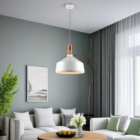 Lampadario A Sospensione Stile Industriale In Metallo Pendente A Coppa E27 A93