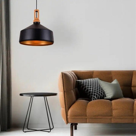 Lampadario A Sospensione Stile Industriale In Metallo Pendente A Coppa E27 A93