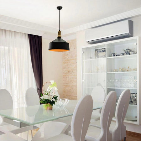 Lampadario A Sospensione Stile Industriale In Metallo Pendente A Coppa E27 A93
