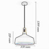 Lampadario A Sospensione Stile Industriale In Metallo Pendente A Coppa E27 A93