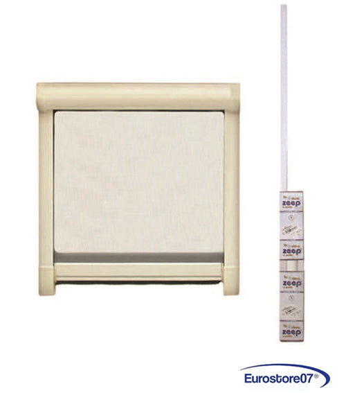 Zanzariera kit a molla frizionata telaio in alluminio colore bianco cm. 140x170h