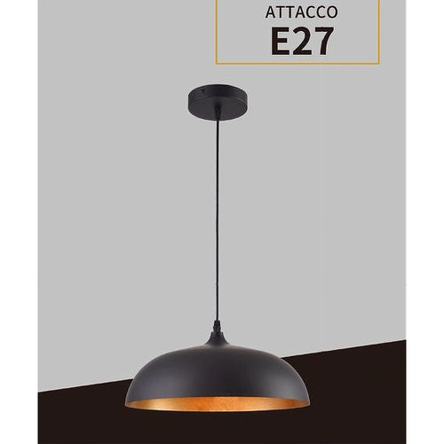 Lampadario A Sospensione Stile Contemporaneo In Metallo Pendente A Cupola E27 B91