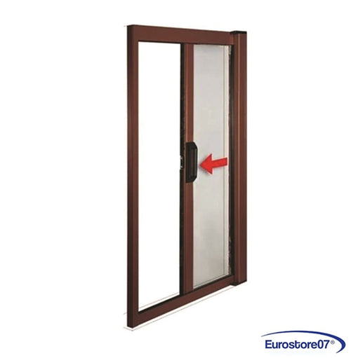 ZANZARIERA KIT A MOLLA PER PORTA FINESTRA NON FRIZIONATA MARRONE cm.160x250h.