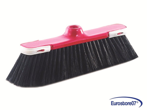 SCOPA DOMESTICA KLENIA CON GOMMA ANTIURTO - cm.30x9x10h. senza manico pz 12