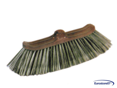 SCOPA DOMESTICA PAVONE BASE IN LEGNO- cm.34x8x12h. senza manico pz 12