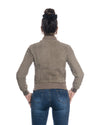Malesia - Bomber Donna Fango in vera pelle camoscio