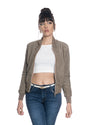 Malesia - Bomber Donna Fango in vera pelle camoscio