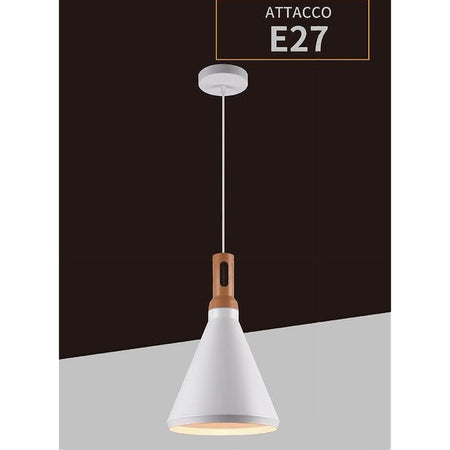 Lampadario A Sospensione Stile Industriale In Metallo Pendente A Cono E27 A94