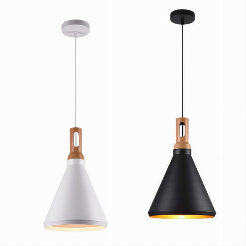 Lampadario A Sospensione Stile Industriale In Metallo Pendente A Cono E27 A94