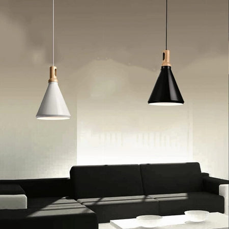 Lampadario A Sospensione Stile Industriale In Metallo Pendente A Cono E27 A94