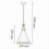 Lampadario A Sospensione Stile Industriale In Metallo Pendente A Cono E27 A94