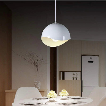 Lampadario A Sospensione In Metallo Pendente Forma Di Guscio D'uovo Luce E27 B93