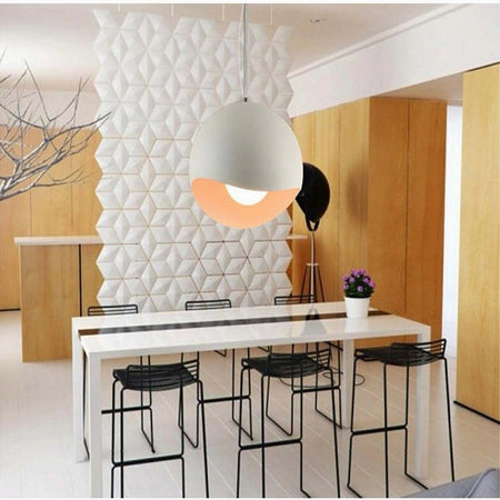 Lampadario A Sospensione In Metallo Pendente Forma Di Guscio D'uovo Luce E27 B93
