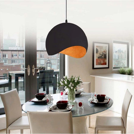 Lampadario A Sospensione In Metallo Pendente Forma Di Guscio D'uovo Luce E27 B93