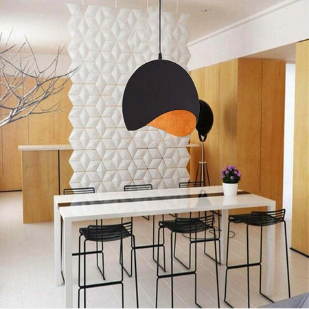 Lampadario A Sospensione In Metallo Pendente Forma Di Guscio D'uovo Luce E27 B93