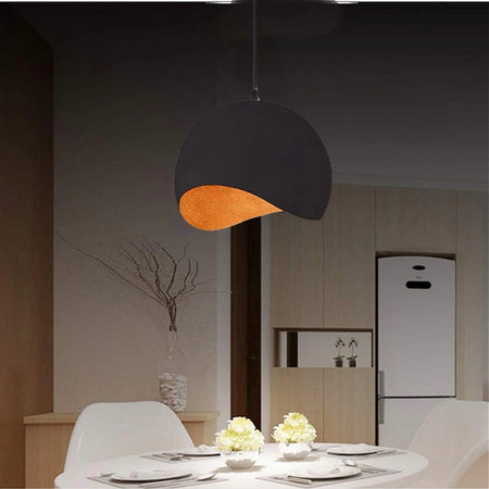 Lampadario A Sospensione In Metallo Pendente Forma Di Guscio D'uovo Luce E27 B93
