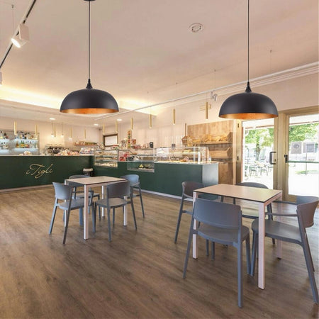 Lampadario A Sospensione Soffitto E27 Ferro Paralume Moderno Elegante Cupola B90