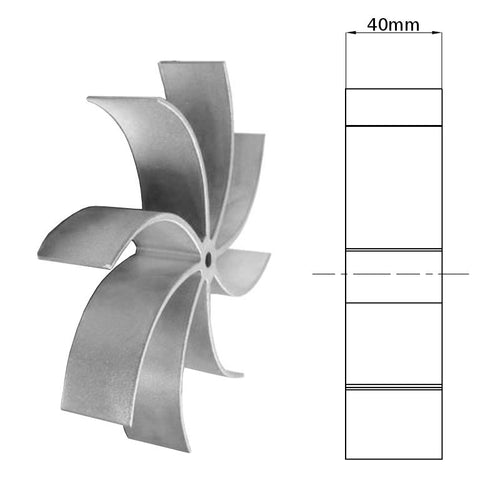 Girante principale 40mm per estrattore fumo Fandis stufe a pellet 14706021