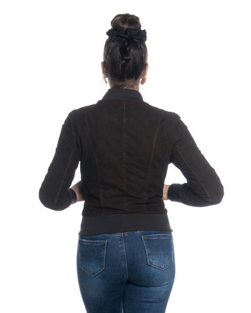 Malesia - Bomber Donna in vera pelle Nabuk