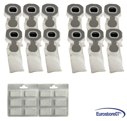 SACCHETTI VK7 COMPATIBILI PER SCOPA VORWERK FOLLETTO 12 SACCHETTI + 12 PROFUMINI
