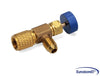 RUBINETTO 1/8'' NPT F X 1/4'' M PER BOMBOLE GAS REFRIGERANTE R134A FRIGORIFERI