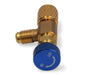 RUBINETTO 1/8'' NPT F X 1/4'' M PER BOMBOLE GAS REFRIGERANTE R134A FRIGORIFERI
