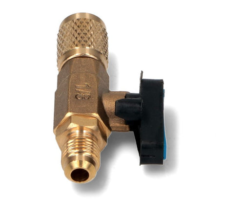 RUBINETTO SFERA 1/4-1/4 M-F BL ALTA PRESSIONE PER BOMBOLE GAS REFRIGERANTE