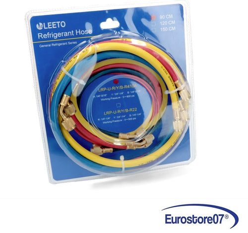 TUBO GAS PER BOMBOLA Ø90cm. R410a. rosso/blu: 1/4-5/16. Giallo: 1/4-1/4.