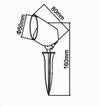 Faretto Led 7w Con Snodo Picchetto Staffa Lampada Per Esterno Segnapassi Ip65 110