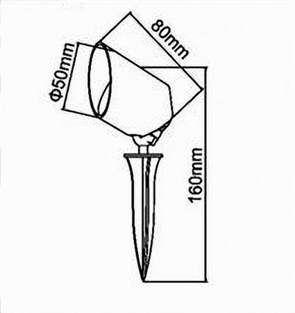 Faretto Led 7w Con Snodo Picchetto Staffa Lampada Per Esterno Segnapassi Ip65 110