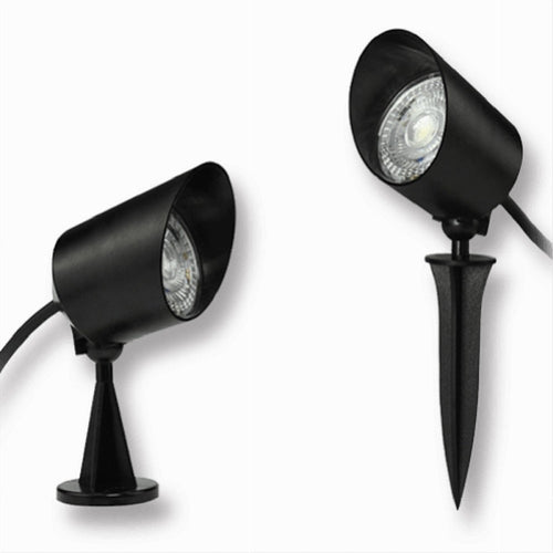 Faretto Led 7w Con Snodo Picchetto Staffa Lampada Per Esterno Segnapassi Ip65 110