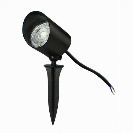 Faretto Led 7w Con Snodo Picchetto Staffa Lampada Per Esterno Segnapassi Ip65 110