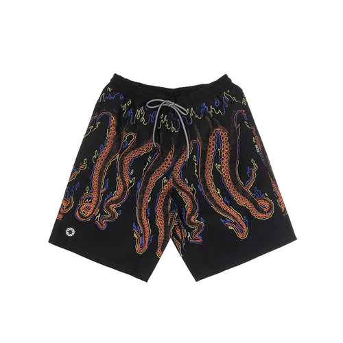 OCTOPUS Costume Bermuda Uomo More Fire Boardshorts Black da uomo