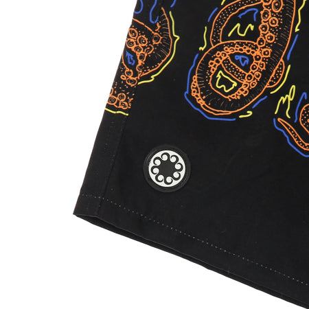 OCTOPUS Costume Bermuda Uomo More Fire Boardshorts Black da uomo
