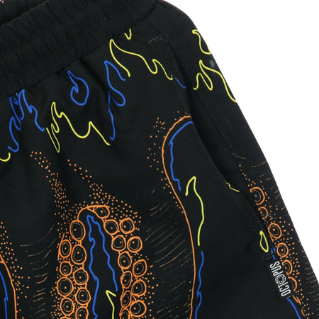 OCTOPUS Costume Bermuda Uomo More Fire Boardshorts Black da uomo