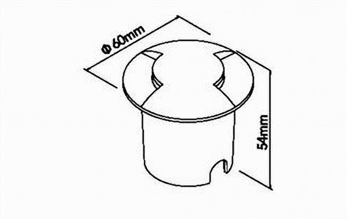 Faretto Calpestabile Led 1w 2 Fasci Luce Lampada Segnapassi Per Esterno Ip67 322