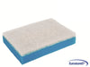 SPUGNA ABRASIVA DOPPIA BLU CON FIBRA BIANCA - cm.11,5x7,5x2,5 pz 20