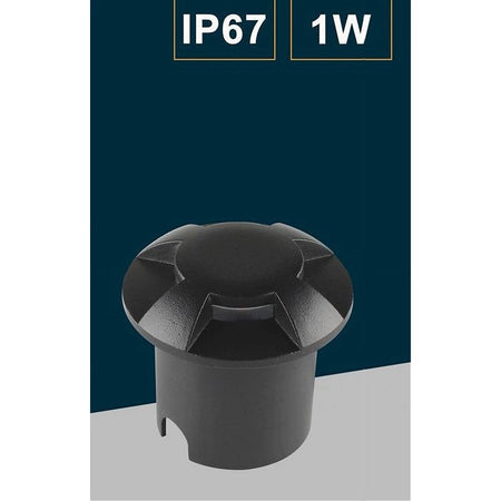 Faretto Calpestabile Led 1w 3 Fasci Luce Lampada Segnapassi Per Esterno Ip67 324