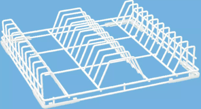 Lavastoviglie lavabicchieri cesto in ferro smaltato per piatti 500x500x100 mm