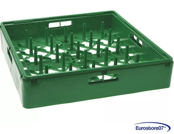 Lavastoviglie lavabicchieri cesto in plastica verde 500x500x100 mm