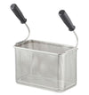 Eurostore07 Cestello cuoci pasta, acciaio inox, 12,8 x 22,8 x 15 cm, 2 manici