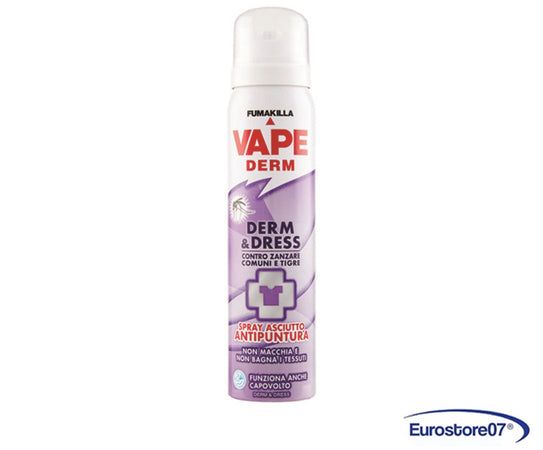 vape repellente antipuntura spray "derm and dress" spray ml.100 conf 12 pz