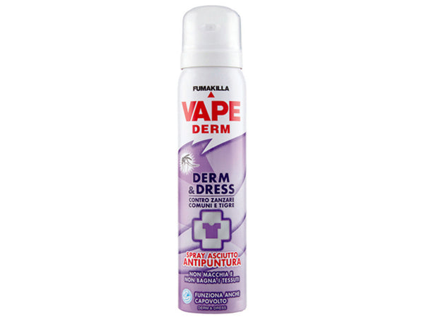 vape repellente antipuntura spray "derm and dress" spray ml.100 conf 12 pz