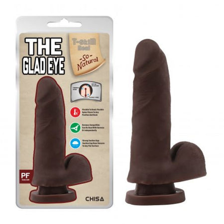 Dildo realistico strap-on The Glad Eye Brown 15 cm