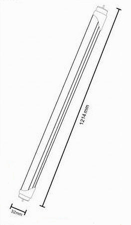 Tubo Neon Led T8 Opaco 26 Watt Connessione Bilaterale Luce 4000k 6500k T8-26w-o