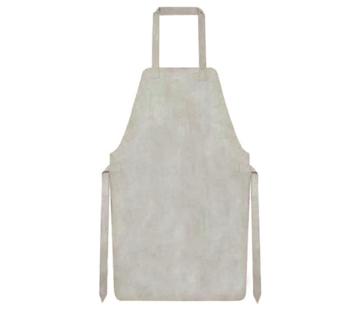 GREMBIULE DA LAVORO IN CROSTA GRIGIO CM.60X90 con lacci di chiusura in crosta