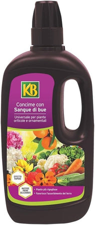 KB CONCIME LIQUIDO 'SANGUE DI BUE' LT 1 PER TUTTE LE PIANTE ORNAMENTALI FRUTTA