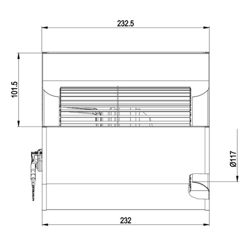 Ventilatore centrifugo D4E146-AU46-68 per stufa a pellet 14706069